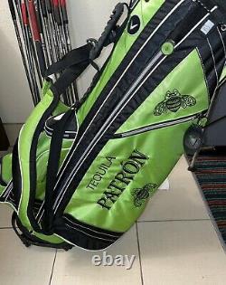 New Callaway Golf Tequila Patron Green/Black Carry Stand Bag with Rain Cover