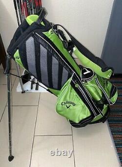 New Callaway Golf Tequila Patron Green/Black Carry Stand Bag with Rain Cover