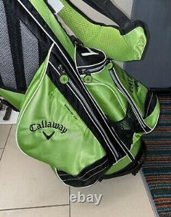 New Callaway Golf Tequila Patron Green/Black Carry Stand Bag with Rain Cover