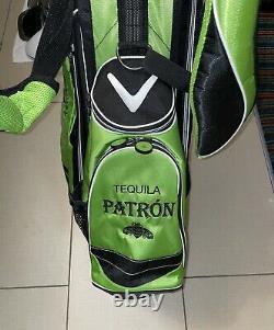 New Callaway Golf Tequila Patron Green/Black Carry Stand Bag with Rain Cover