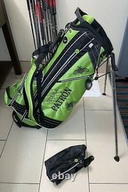 New Callaway Golf Tequila Patron Green/Black Carry Stand Bag with Rain Cover