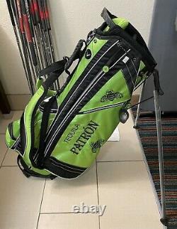 New Callaway Golf Tequila Patron Green/Black Carry Stand Bag with Rain Cover