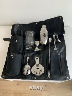 New Deleon Tequila Bar Tools Roll-Up Bartender Toolkit Bag, Cocktail Travel Case