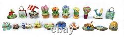New French Limoges Trinket Box Margarita Cocktails Tray w Tequila Bottle Glasses
