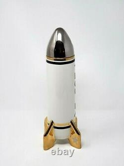 New Jonathan Adler Tequila Rocket Decanter Porcelain & 16k Gold 12.5