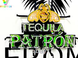 New Patrón Tequila Bee Lamp Neon Light Sign 20x16 With HD Vivid Printing