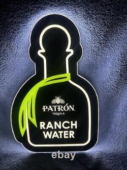 New Patron Tequila Light Up Led Sign Ranch Water 17 X 11