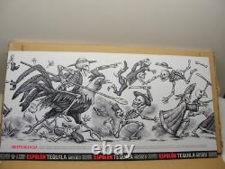 New Rare Hard To Find Espolon Tequila Glossy Poster Board 36 X 18 Skeletons