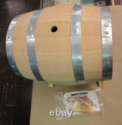 New TEQUILA CORAZON Thousand Oaks Barrel 10 Liter Barrel withSilver Steel Hoops