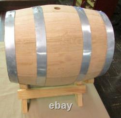 New TEQUILA CORAZON Thousand Oaks Barrel 10 Liter Barrel withSilver Steel Hoops