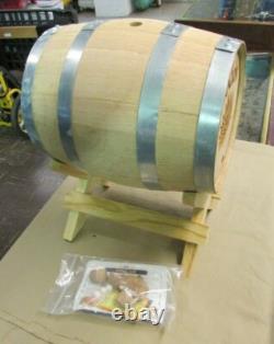 New TEQUILA CORAZON Thousand Oaks Barrel 10 Liter Barrel withSilver Steel Hoops