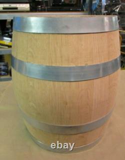 New TEQUILA CORAZON Thousand Oaks Barrel 10 Liter Barrel withSilver Steel Hoops