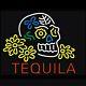 New Tequila Skull Artwork Real Glass Neon Sign 32x28 Beer Lamp Light
