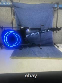 Nib Dos Lunas Tequila Light Up Led & Neon Guitar Sign 38 X 16 Color Changing