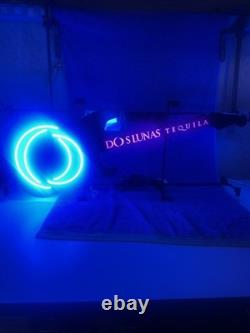 Nib Dos Lunas Tequila Light Up Led & Neon Guitar Sign 38 X 16 Color Changing