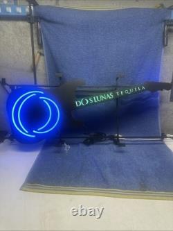 Nib Dos Lunas Tequila Light Up Led & Neon Guitar Sign 38 X 16 Color Changing