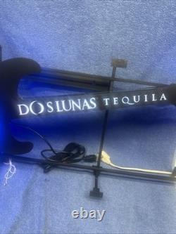 Nib Dos Lunas Tequila Light Up Led & Neon Guitar Sign 38 X 16 Color Changing