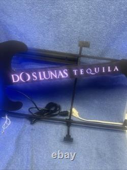 Nib Dos Lunas Tequila Light Up Led & Neon Guitar Sign 38 X 16 Color Changing