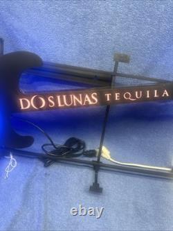 Nib Dos Lunas Tequila Light Up Led & Neon Guitar Sign 38 X 16 Color Changing