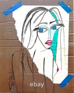 ORIGINAL Pop Art TEQUILA SENORITA PAINTING 12x 21 SWARTZMILLER DNA SIGNED wall