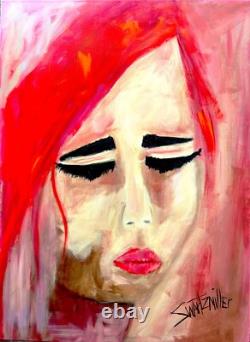 ORIGINAL Pop Art TEQUILA SENORITA PAINTING 12x 21 SWARTZMILLER DNA SIGNED wall