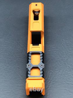 Oden Stripped Upper Slide for Glock 19 in Tequila Sunrise + Black RMR Gens 1-3