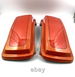 Oem Harley 90626/90627-12DKP Tequila Sunrise Saddlebag Lid Covers 93-13 Touring