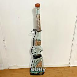 Old Carbine Limited Edition Gun Rifle Shaped Tequila Bottle Decanter Cork Stand