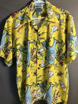 Original Vintage Sammy Hagar CABO WABO Tequila Blue Bottle Waborita Large Shirt