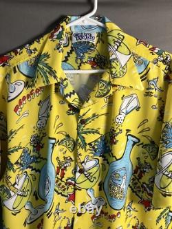 Original Vintage Sammy Hagar CABO WABO Tequila Blue Bottle Waborita Large Shirt