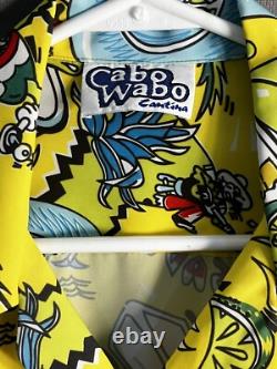 Original Vintage Sammy Hagar CABO WABO Tequila Blue Bottle Waborita Large Shirt