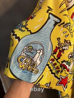 Original Vintage Sammy Hagar CABO WABO Tequila Blue Bottle Waborita Large Shirt