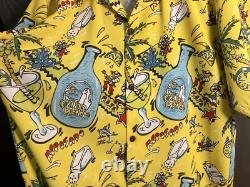 Original Vintage Sammy Hagar CABO WABO Tequila Blue Bottle Waborita Large Shirt