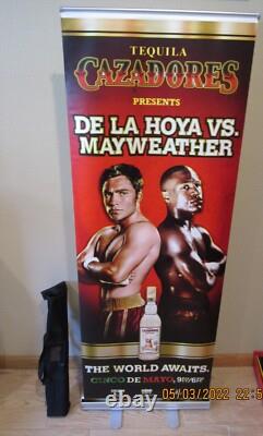 Oscar De La Hoya/Floyd Mayweather Boxing Tequila Cazadores Portable Bar Sign