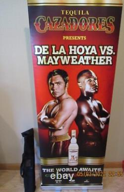 Oscar De La Hoya/Floyd Mayweather Boxing Tequila Cazadores Portable Bar Sign