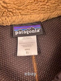 PATAGONIA Retro X Lion Tequila Brown Deep Pile Jacket Vtg Fleece Sherpa XL