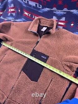 PATAGONIA Retro X Lion Tequila Brown Deep Pile Jacket Vtg Fleece Sherpa XL