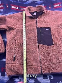 PATAGONIA Retro X Lion Tequila Brown Deep Pile Jacket Vtg Fleece Sherpa XL