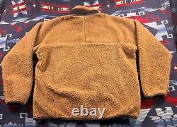 PATAGONIA Retro X Lion Tequila Brown Deep Pile Jacket Vtg Fleece Sherpa XL