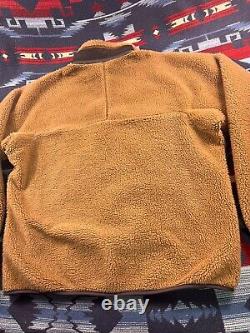 PATAGONIA Retro X Lion Tequila Brown Deep Pile Jacket Vtg Fleece Sherpa XL