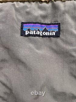 PATAGONIA Retro X Lion Tequila Brown Green Deep Pile Jacket Vtg Fleece Sherpa XL
