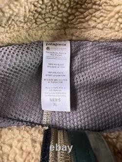 PATAGONIA Retro X Lion Tequila Brown Green Deep Pile Jacket Vtg Fleece Sherpa XL