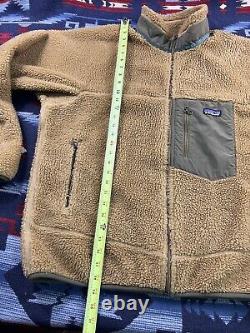 PATAGONIA Retro X Lion Tequila Brown Green Deep Pile Jacket Vtg Fleece Sherpa XL