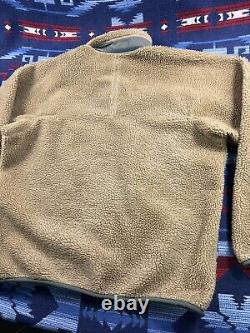 PATAGONIA Retro X Lion Tequila Brown Green Deep Pile Jacket Vtg Fleece Sherpa XL