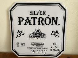 PATRON SILVER Tequila Cocktail Bar 23X23 Sign Light Lamp Wall Club Restaurant