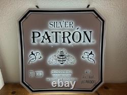 PATRON SILVER Tequila Cocktail Bar 23X23 Sign Light Lamp Wall Club Restaurant
