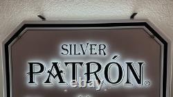 PATRON SILVER Tequila Cocktail Bar 23X23 Sign Light Lamp Wall Club Restaurant