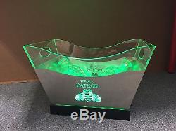 PATRON Tequila LED Kühler Metall Acryl Deko Bar Ice Bucket PATRÓN NEU OVP