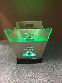 PATRON Tequila LED Kühler Metall Acryl Deko Bar Ice Bucket PATRÓN NEU OVP