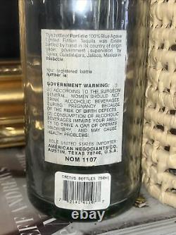 PORFIDIO Tequila EMPTY Hand Blown VERY RARE withMATCHING NOM Label and Basket